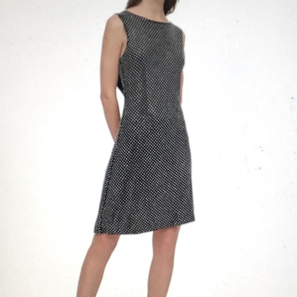 DKNY by Donna Karan Sequin Round Neck Sleeveless Cowl Back Mini Dress